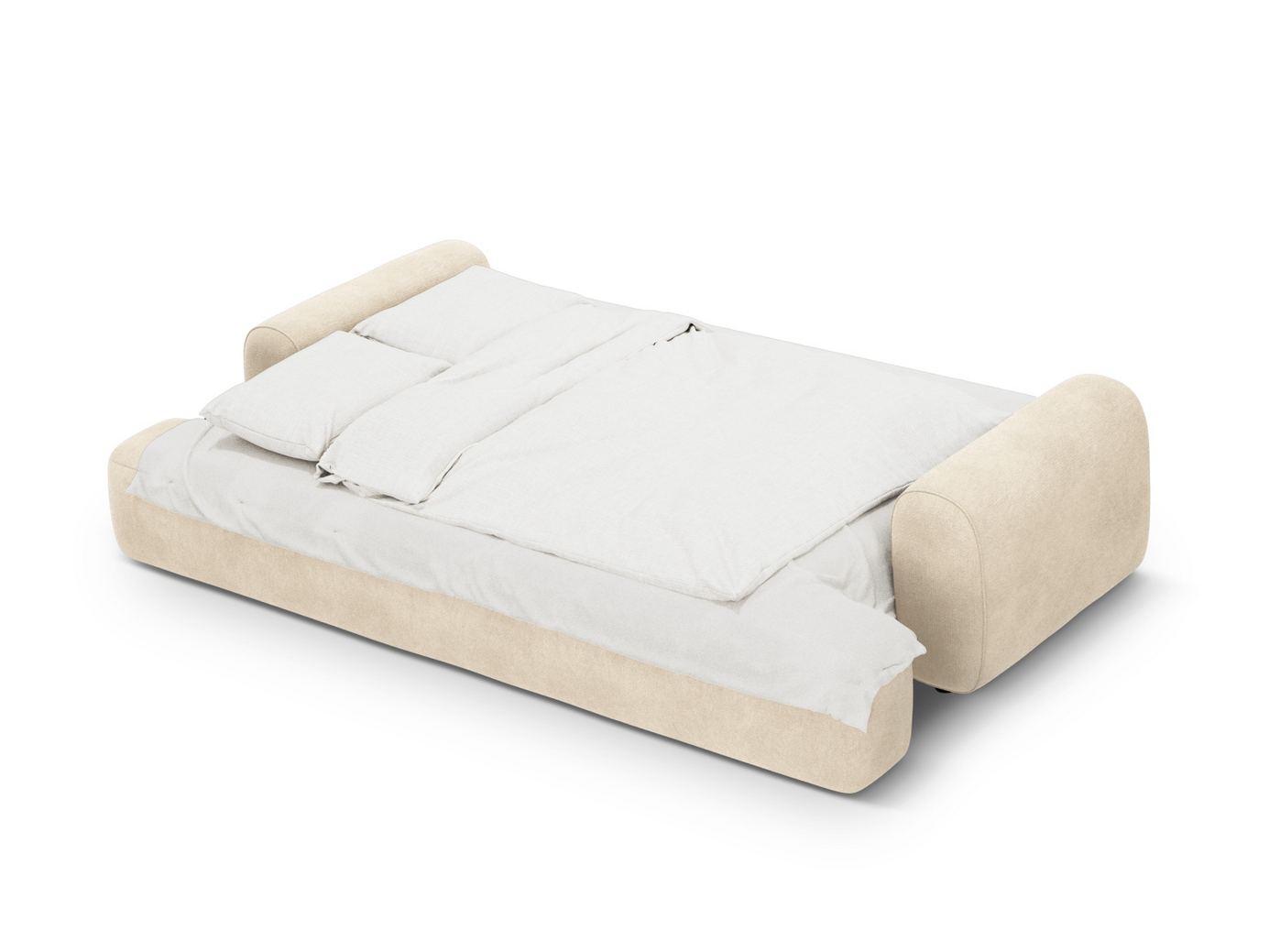 Cosmopolitan Design veloursovesofa med opbevaring, "Calma", 4-personers, 250 × 100 × 84 cm, Vogue, sorte plastben