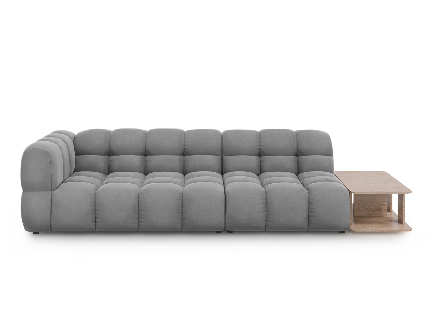 Cosmopolitan Design højrevendt velourmodulsofa, 
