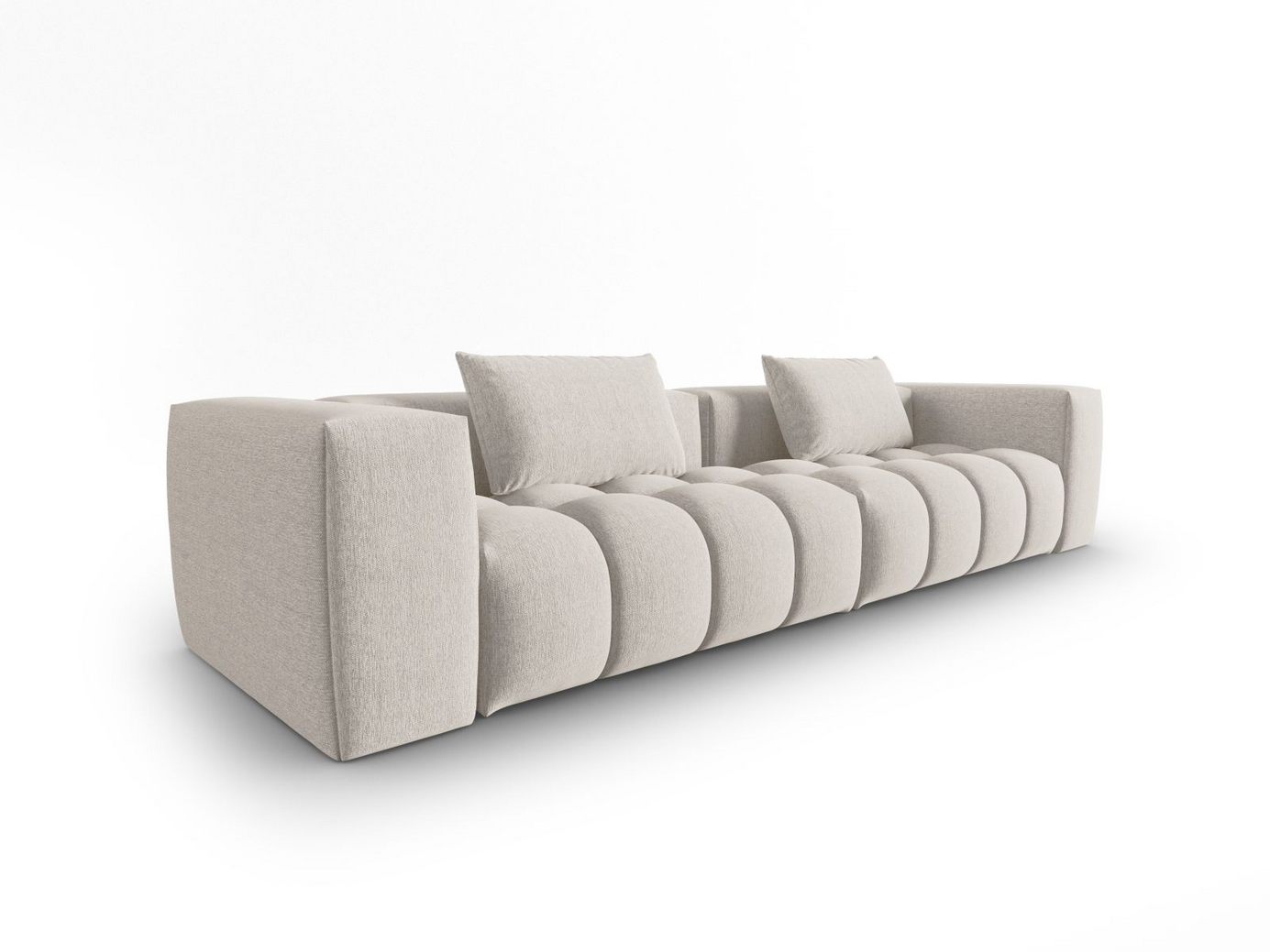 Cosmopolitan Design modulsofa, "Verona", 5-personers, 290 × 85 × 70 cm, Sorella, sorte plastben