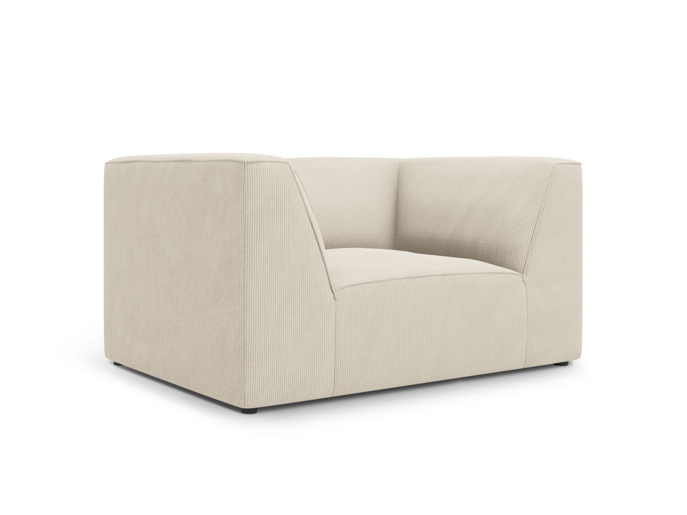 Cosmopolitan Design lænestol, "Siena", 1-personers, 120 × 92 × 69 cm, Scala, sorte plastben