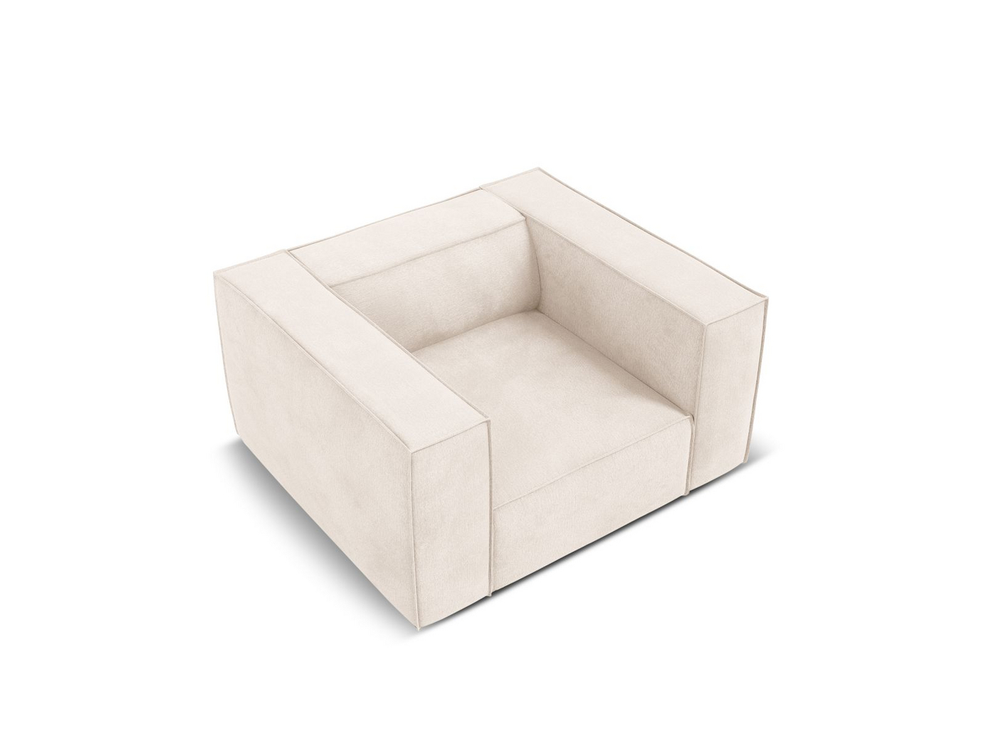 Cosmopolitan Design lænestol, "Turin", 1-personers, 113 × 95 × 68 cm, Rosario, ben i sort bøg