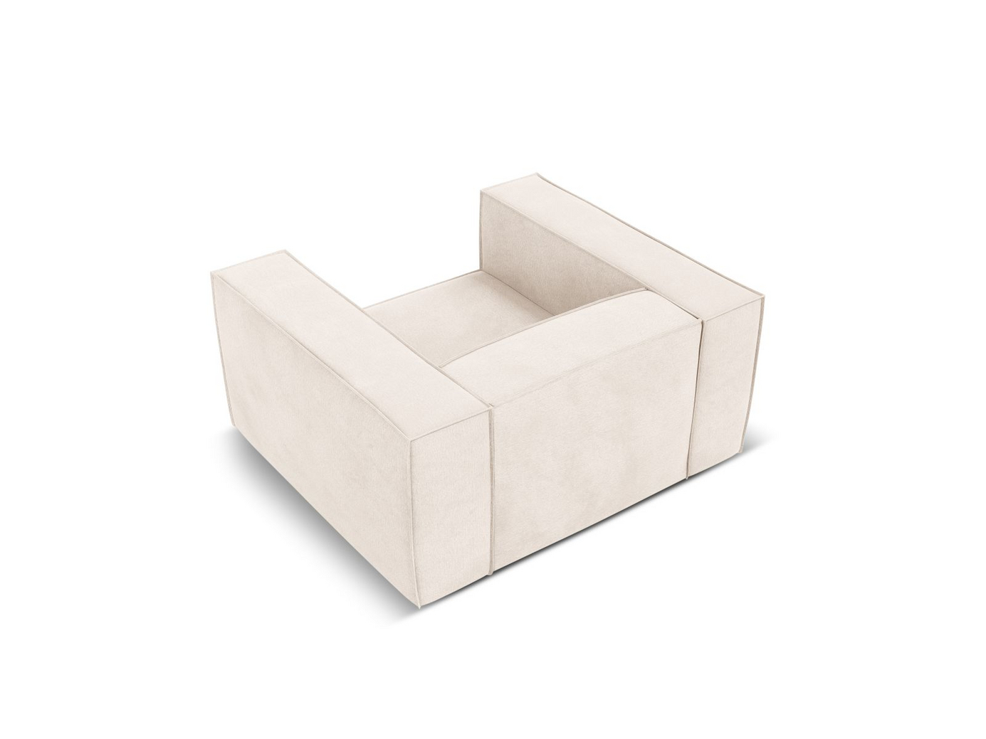 Cosmopolitan Design lænestol, "Turin", 1-personers, 113 × 95 × 68 cm, Rosario, ben i sort bøg