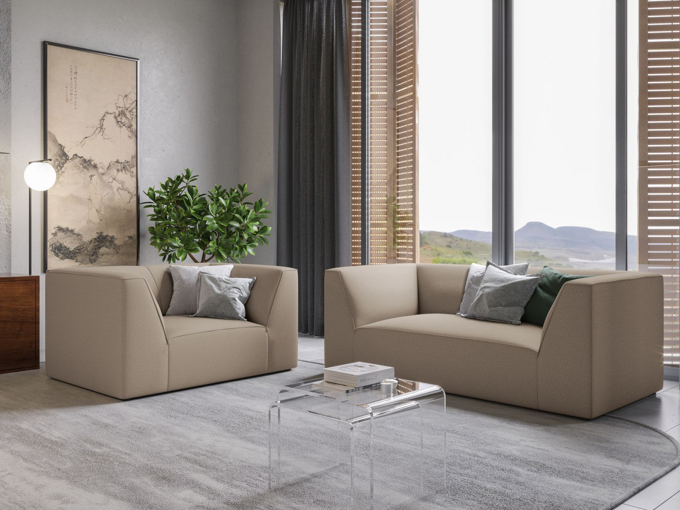 Cosmopolitan Design lænestol, "Siena", 1-personers, 120 × 92 × 69 cm, Ottawa, sorte plastben