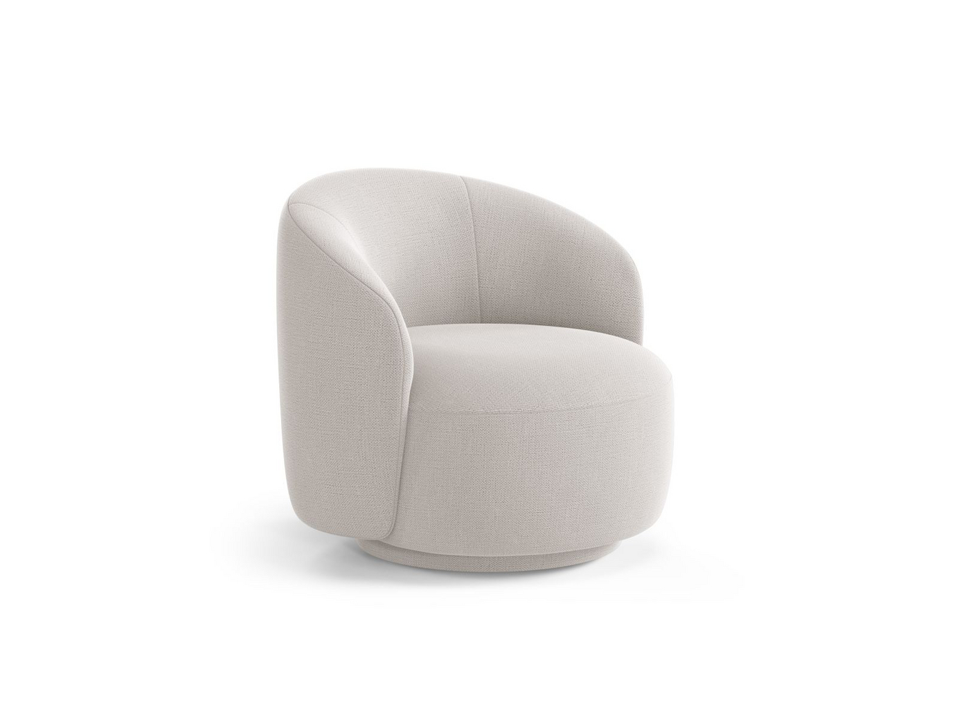 Cosmopolitan Design drejelænestol, "Savona", 1-personers, 86 × 83 × 76,5 cm, Moly, stofbetrukne ben