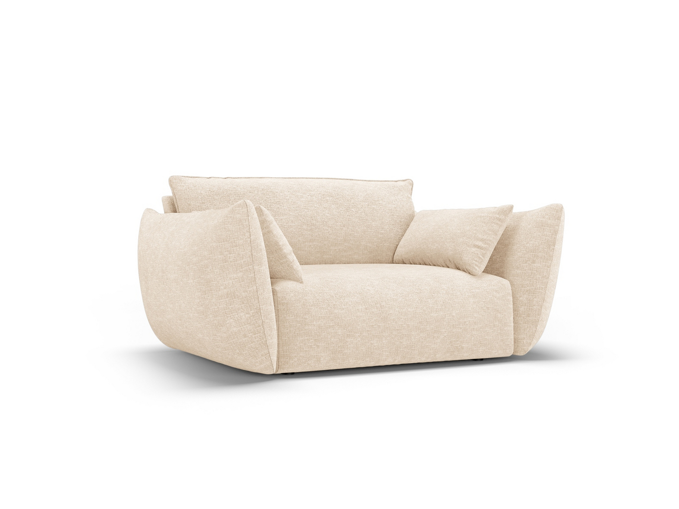 Cosmopolitan Design lænestol, "Matera", 1-personers, 128 × 110 × 85 cm, Haga, sorte plastben