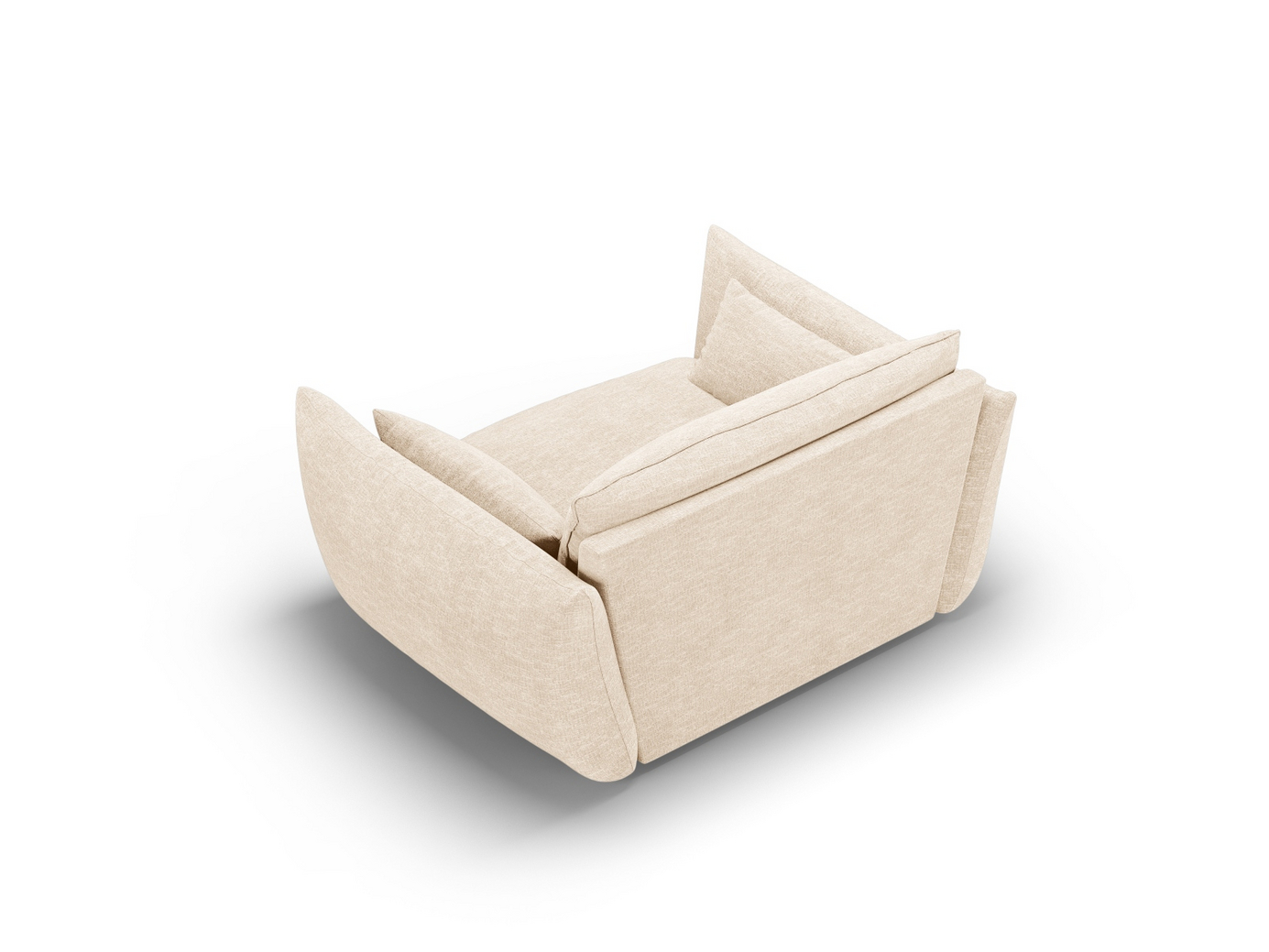 Cosmopolitan Design lænestol, "Matera", 1-personers, 128 × 110 × 85 cm, Haga, sorte plastben