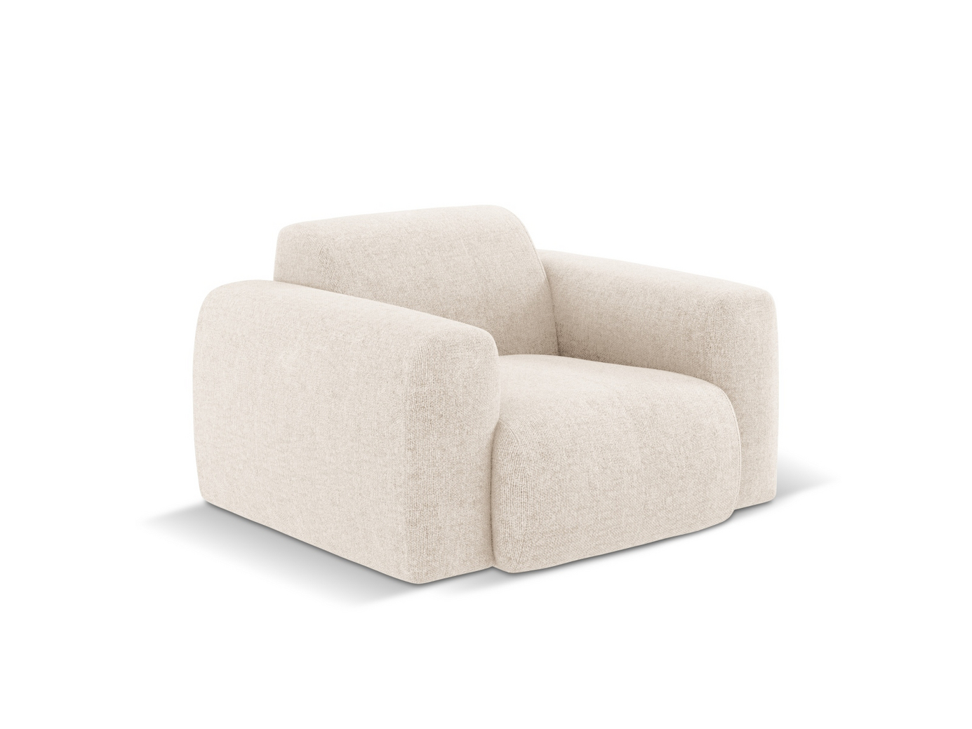 Cosmopolitan Design lænestol, "Nolio", 1-personers, 105 × 95 × 72 cm, Haga, sorte plastben