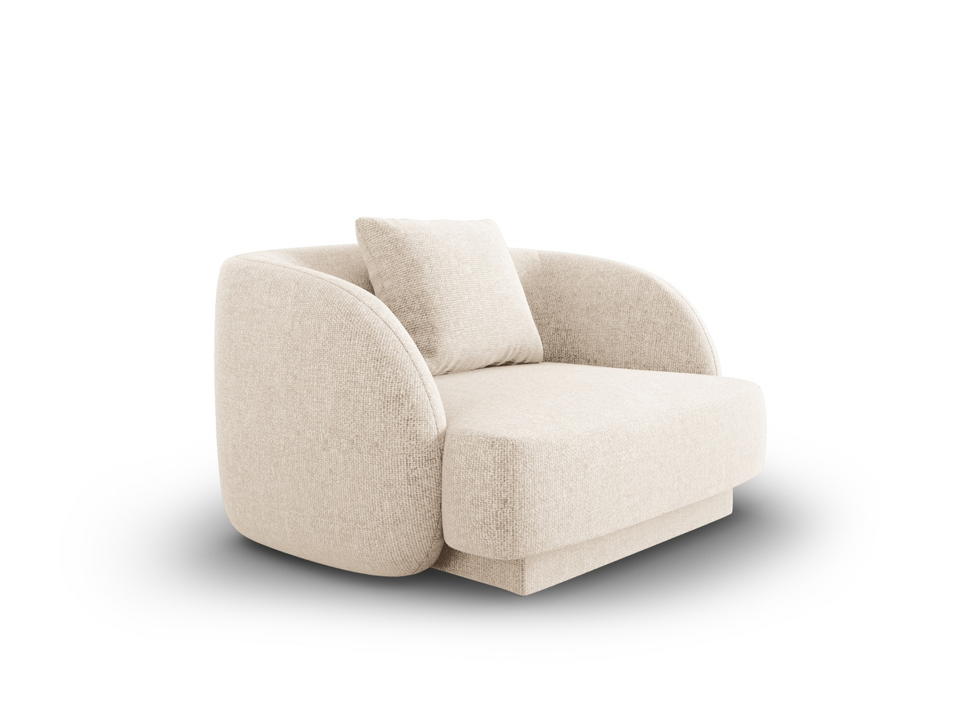 Cosmopolitan Design lænestol, "Tulum", 1-personers, 103 × 90 × 70 cm, Haga, sorte plastben