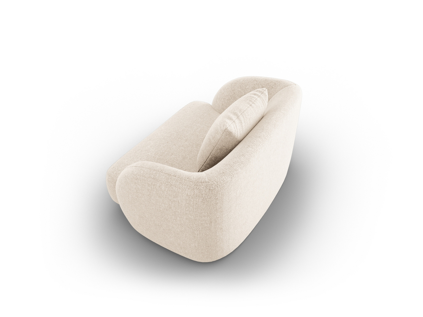 Cosmopolitan Design lænestol, "Tulum", 1-personers, 103 × 90 × 70 cm, Haga, sorte plastben