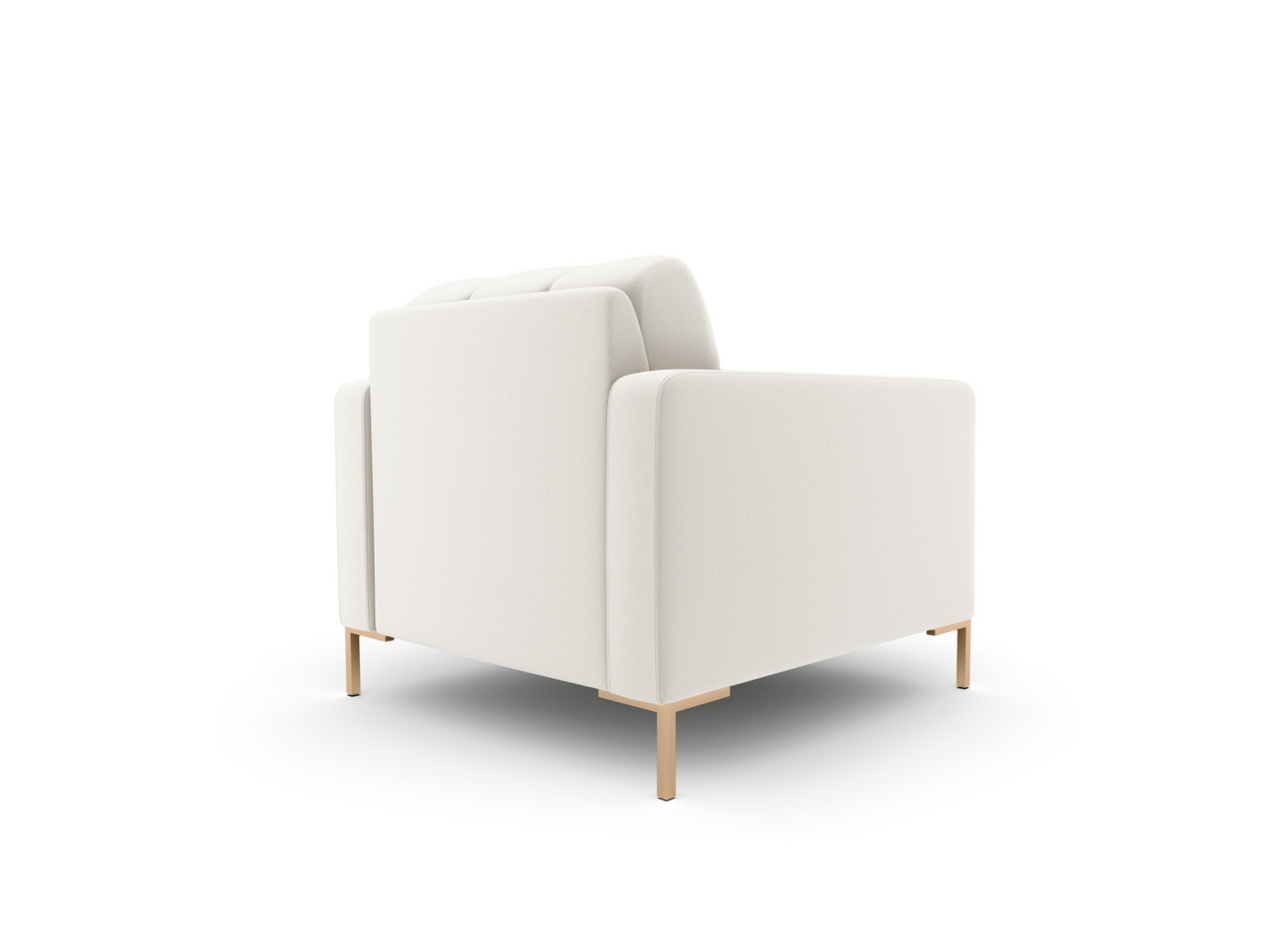 Cosmopolitan Design lænestol, "Bali", 1-personers, 87 × 96 × 75 cm, Neve, guldfarvede metalben