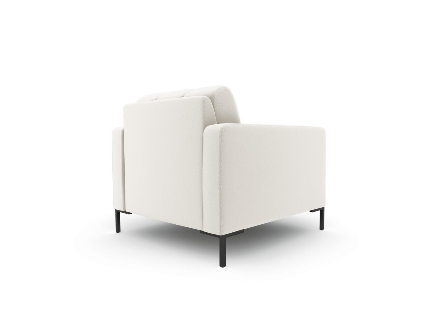Cosmopolitan Design lænestol, "Bali", 1-personers, 87 × 96 × 75 cm, Neve, sorte metalben