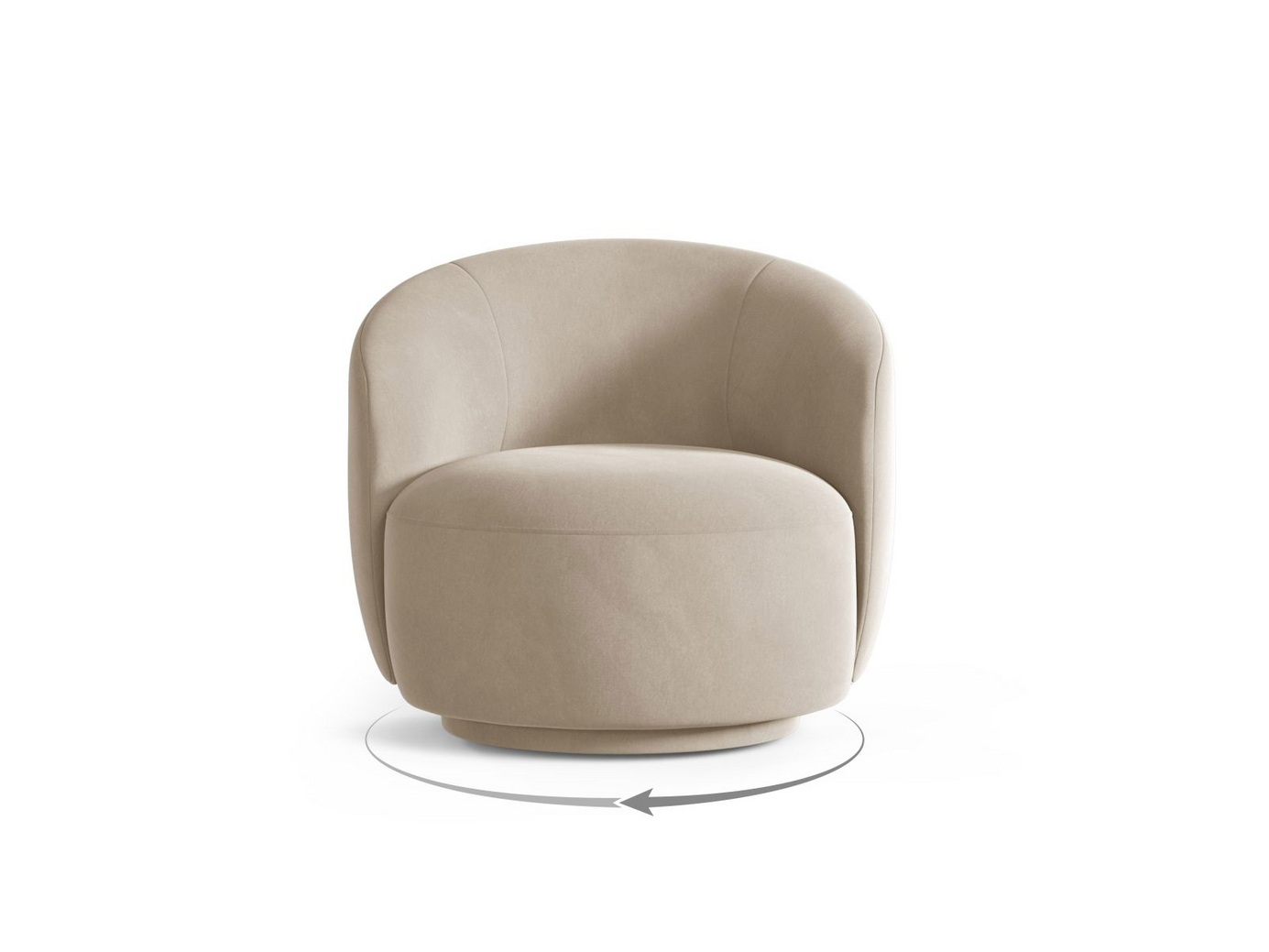 Cosmopolitan Design velourdrejelænestol, 