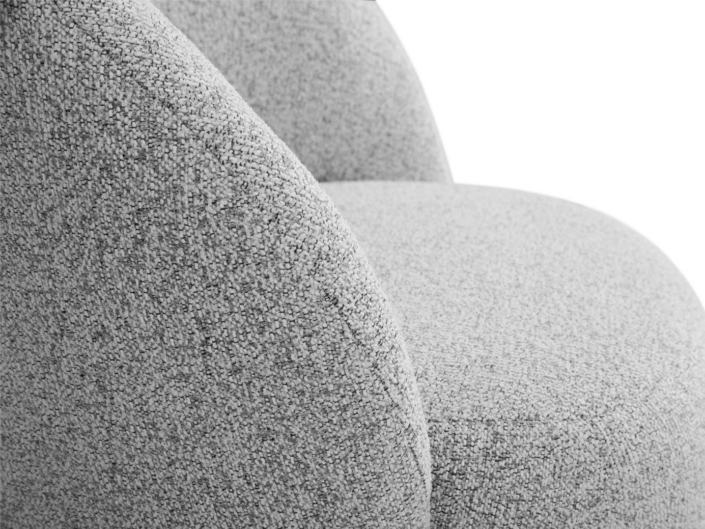 Cosmopolitan Design lænestol, "Bari", 1-personers, 86 × 72 × 80 cm, Puente, sorte plastben