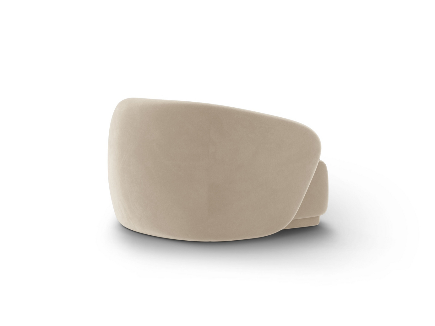 Cosmopolitan Design velourlænestol, "Gomera", 1-personers, 93 × 90 × 74 cm, Salvador, sorte plastben