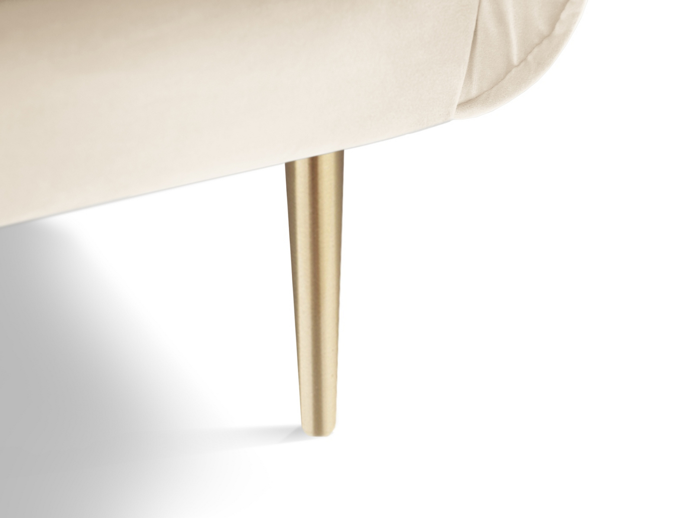 Cosmopolitan Design velourlænestol, "Vienna", 1-personers, 97 × 94 × 95 cm, Bluvel, guldfarvede metalben