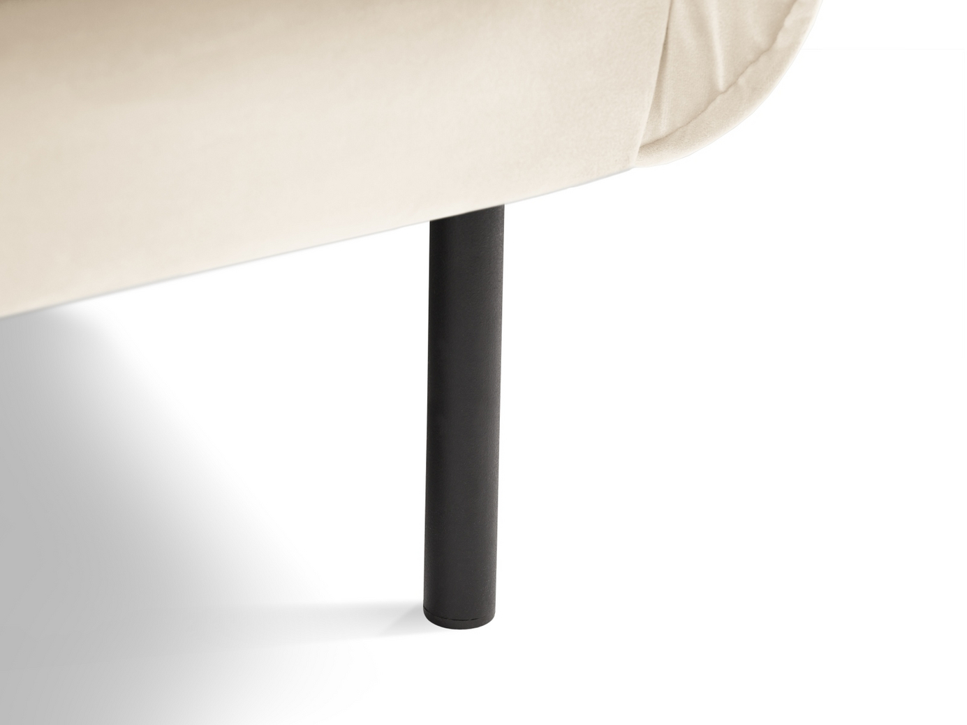 Cosmopolitan Design velourlænestol, "Vienna", 1-personers, 97 × 94 × 95 cm, Bluvel, sorte metalben