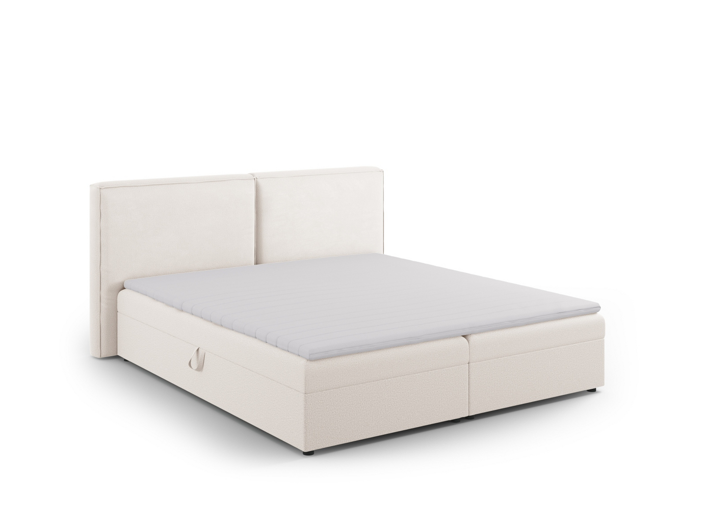Cosmopolitan Design kontinentalseng, "Arendal", 186 × 210 × 100 cm, Megan, sorte plastben