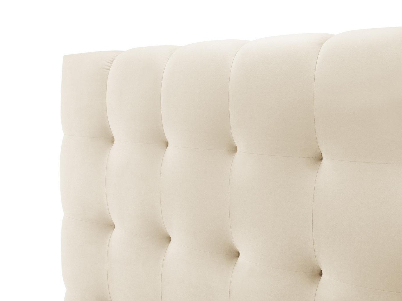 Cosmopolitan Design velourseng med opbevaring og sengegavl, "Bali", 225 × 230 × 125 cm, Bluvel, sorte plastben