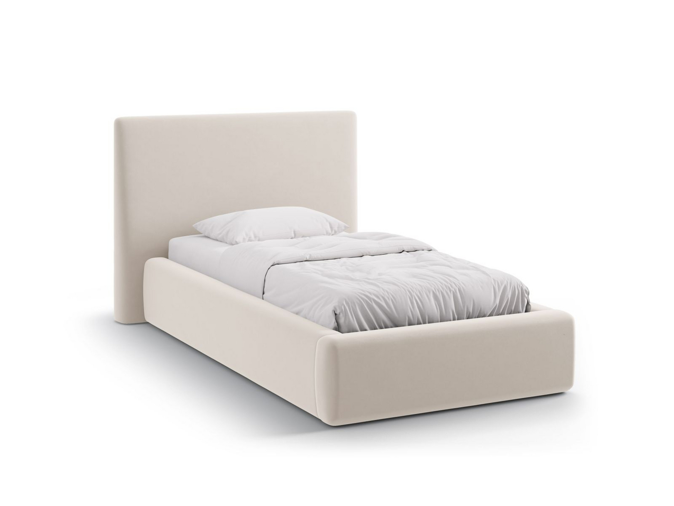 Cosmopolitan Design velourseng med opbevaring og sengegavl, 
