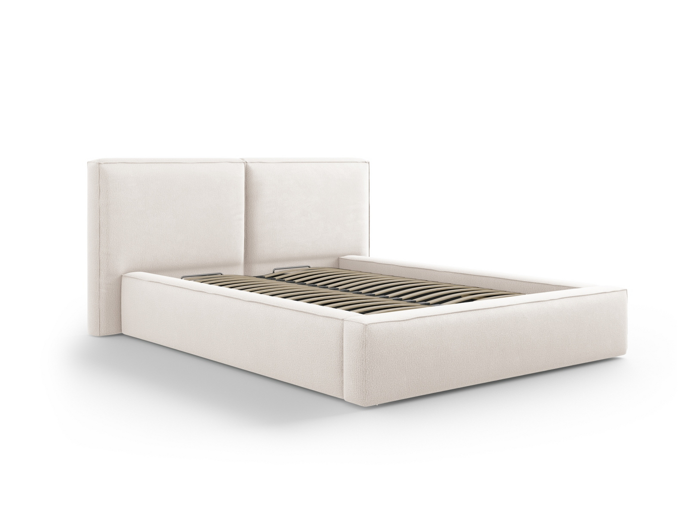 Cosmopolitan Design seng med opbevaring og dobbelt sengegavl, 