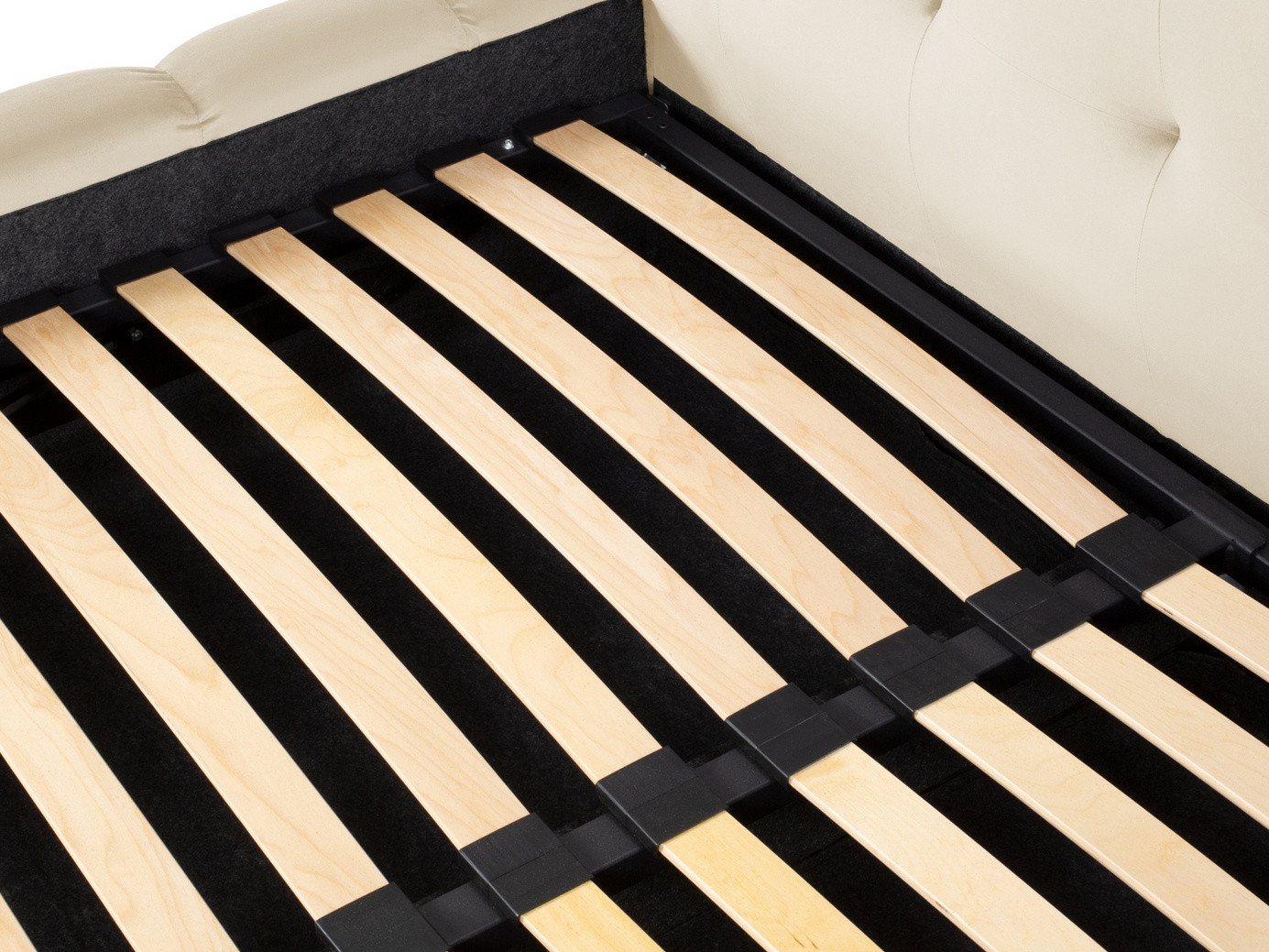 Cosmopolitan Design velourseng med opbevaring og dobbelt sengegavl, "Bali", 350 × 230 × 100 cm, Bluvel, sorte plastben