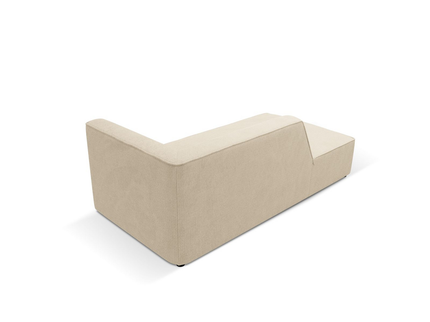 Cosmopolitan Design venstrevendt chaiselong, "Siena", 1-personers, 93 × 181 × 69 cm, Scala, sorte plastben