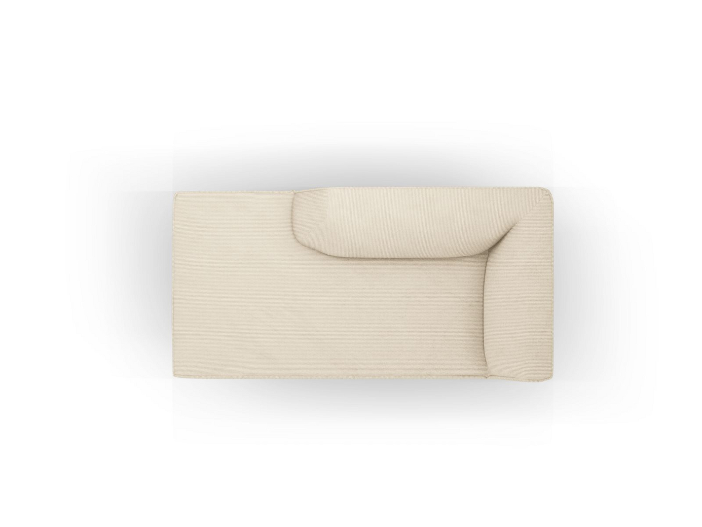 Cosmopolitan Design venstrevendt chaiselong, "Siena", 1-personers, 93 × 181 × 69 cm, Scala, sorte plastben