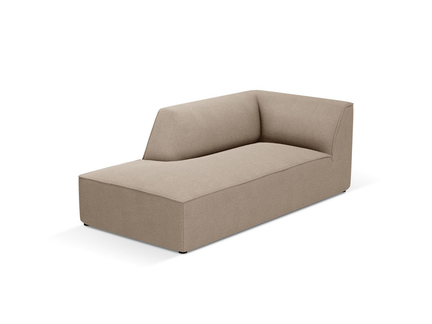 Cosmopolitan Design venstrevendt chaiselong, "Siena", 1-personers, 93 × 181 × 69 cm, Ottawa, sorte plastben