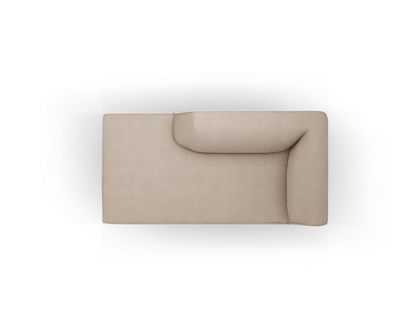 Cosmopolitan Design venstrevendt chaiselong, "Siena", 1-personers, 93 × 181 × 69 cm, Ottawa, sorte plastben