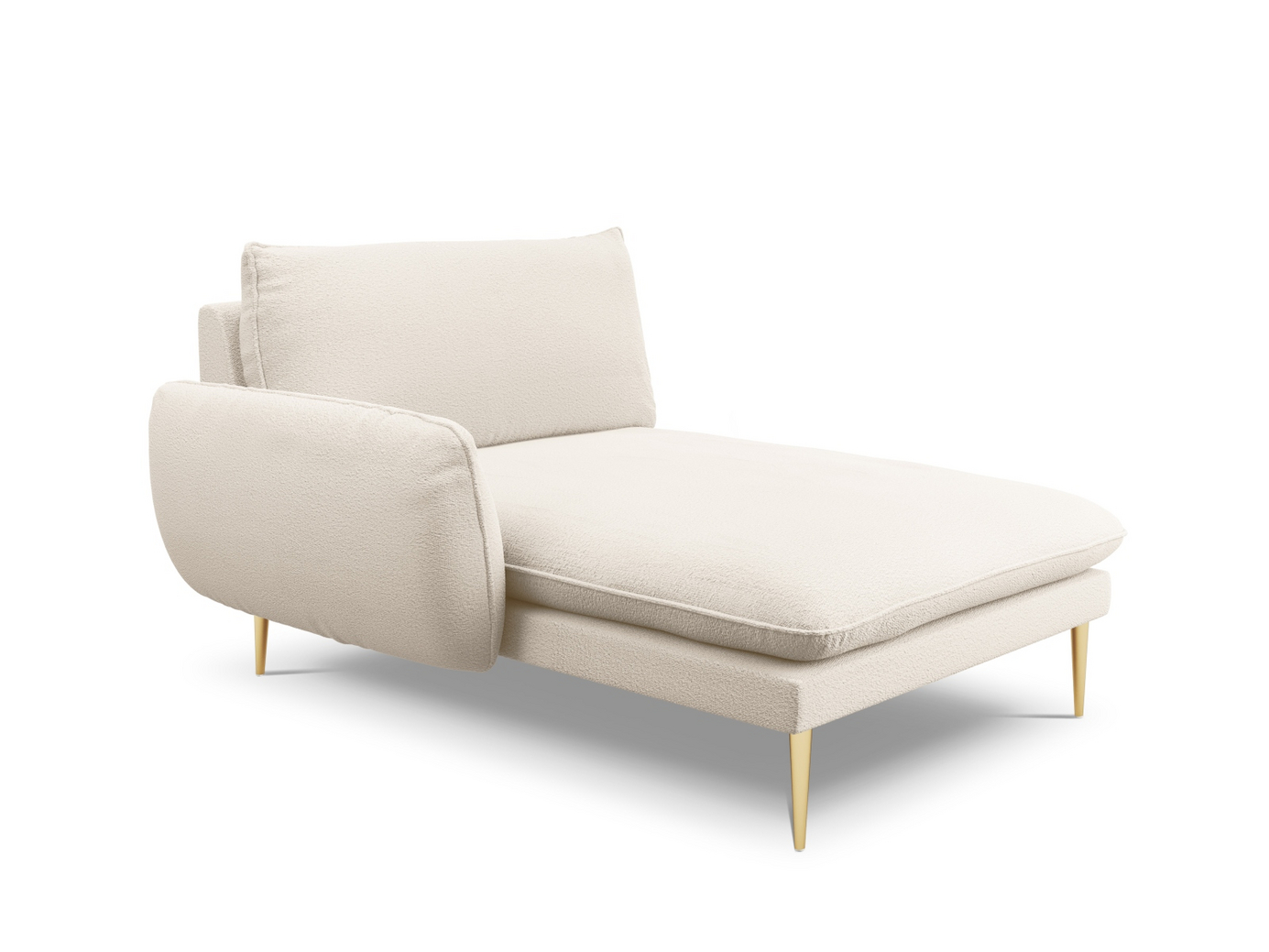 Cosmopolitan Design venstrevendt bouclé-chaiselong, 