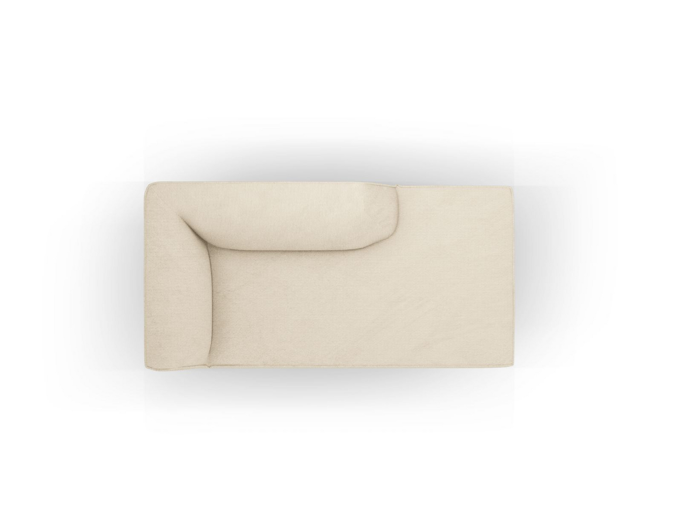 Cosmopolitan Design højrevendt chaiselong, "Siena", 1-personers, 93 × 181 × 69 cm, Scala, sorte plastben
