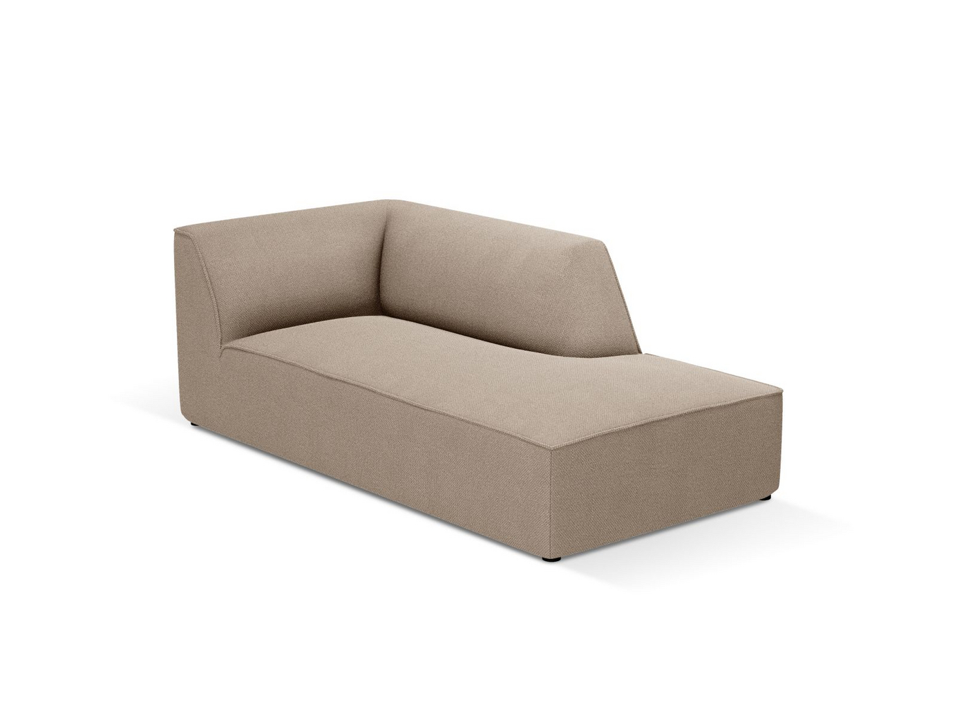 Cosmopolitan Design højrevendt chaiselong, "Siena", 1-personers, 93 × 181 × 69 cm, Ottawa, sorte plastben