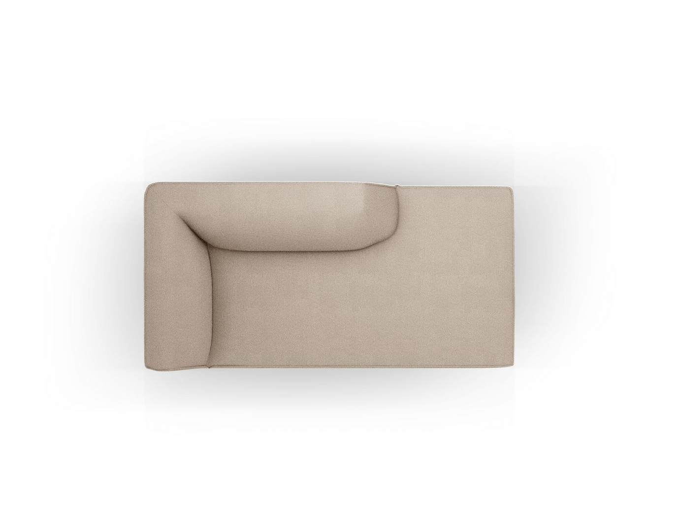 Cosmopolitan Design højrevendt chaiselong, "Siena", 1-personers, 93 × 181 × 69 cm, Ottawa, sorte plastben