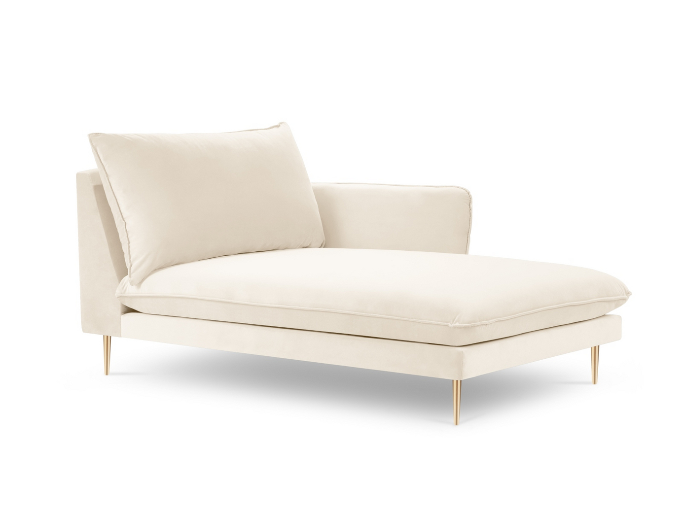 Cosmopolitan Design højrevendt velourchaiselong, 