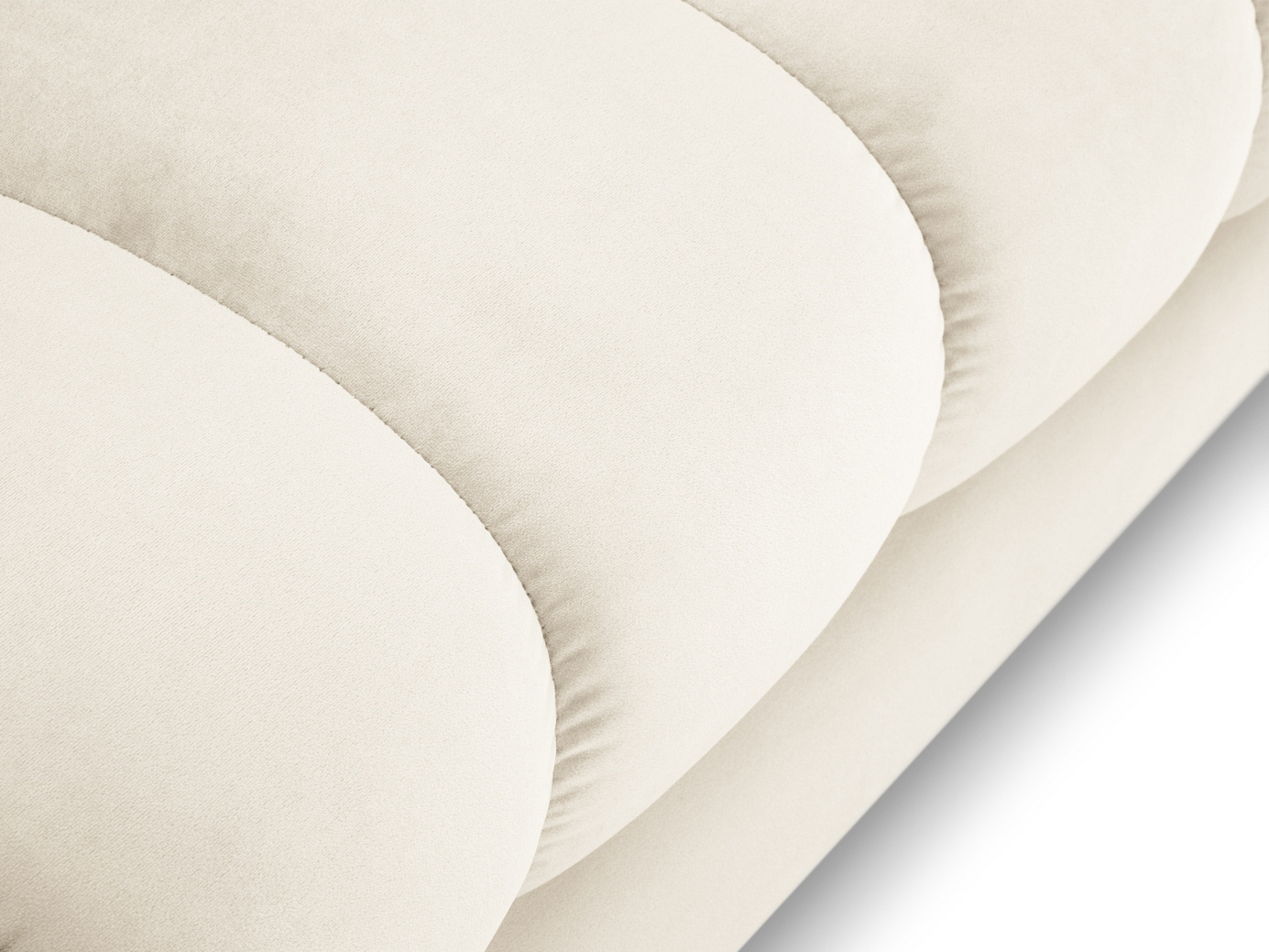 Cosmopolitan Design højrevendt velourchaiselong, "Bali", 1-personers, 102 × 185 × 75 cm, Bluvel, sorte metalben
