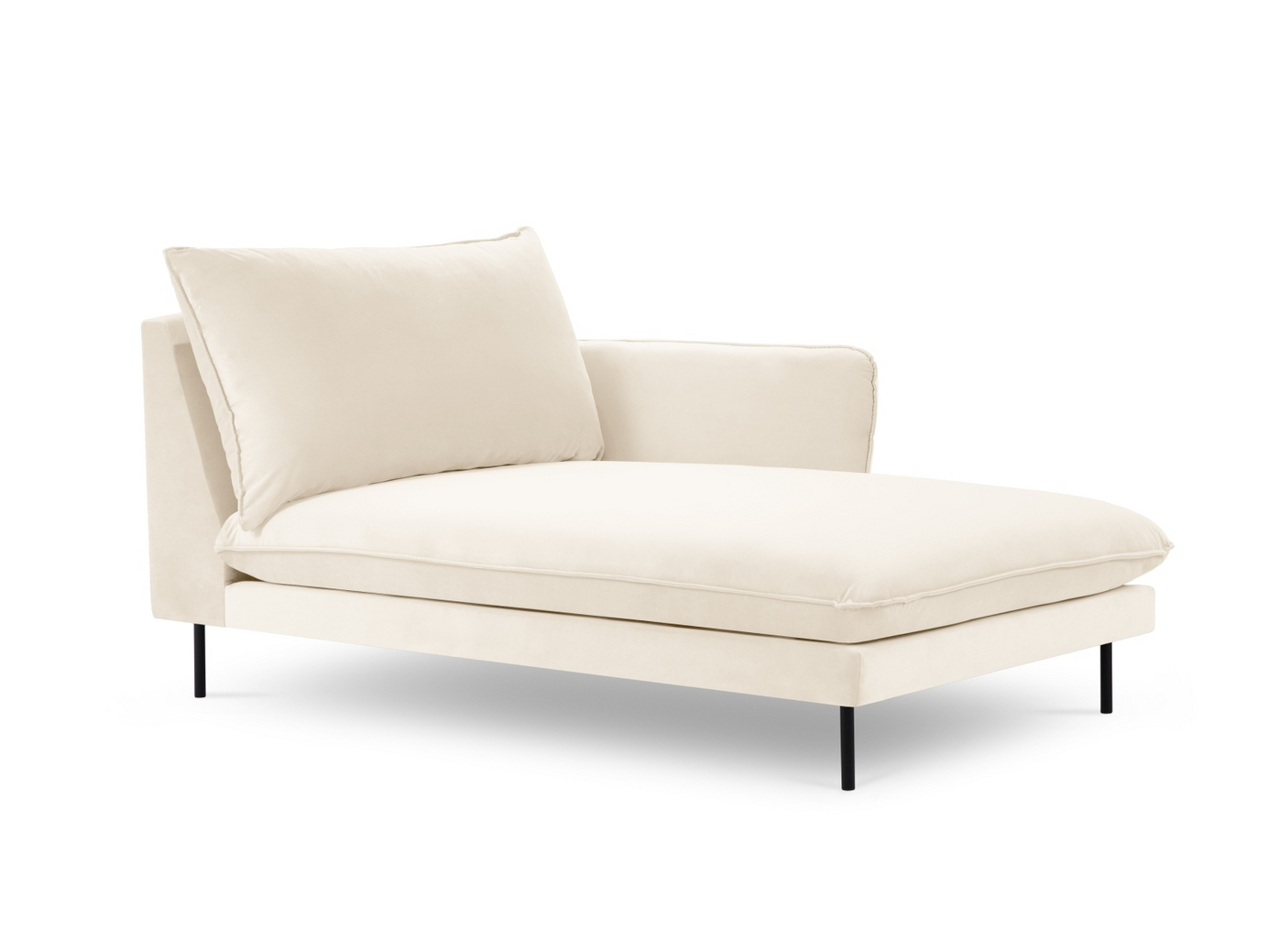 Cosmopolitan Design højrevendt velourchaiselong, 