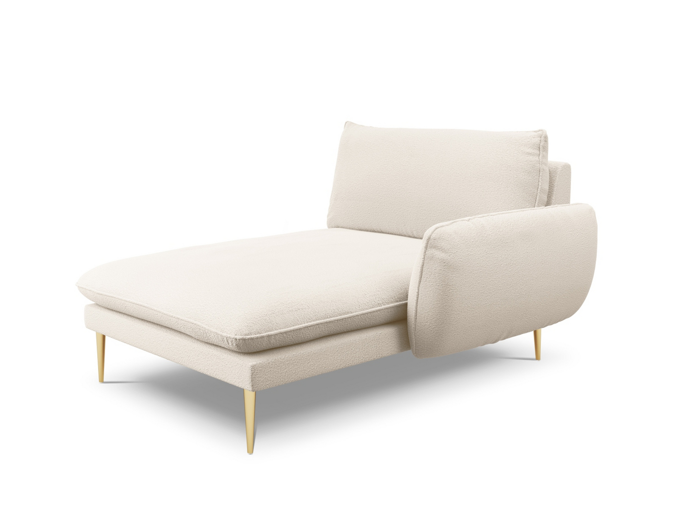 Cosmopolitan Design højrevendt bouclé-chaiselong, 