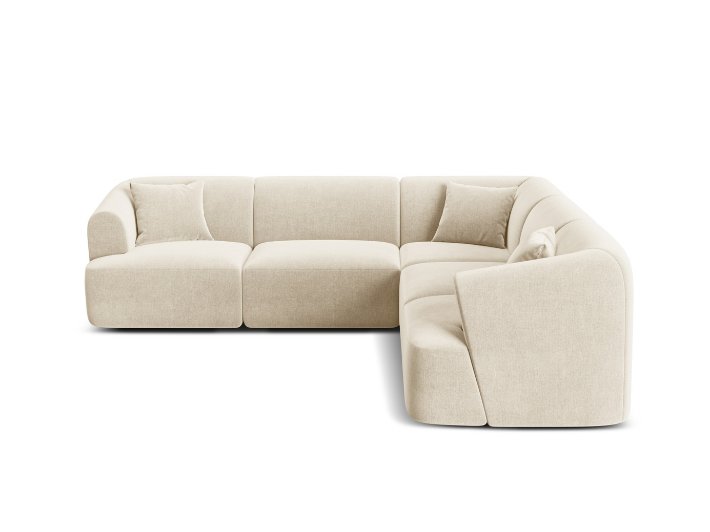 Cosmopolitan Design symmetrisk velourmodulhjørnesofa, 