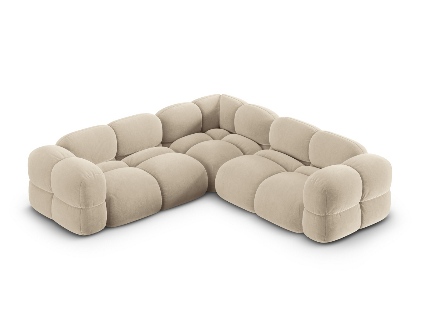 Cosmopolitan Design symmetrisk velourhjørnesofa, 