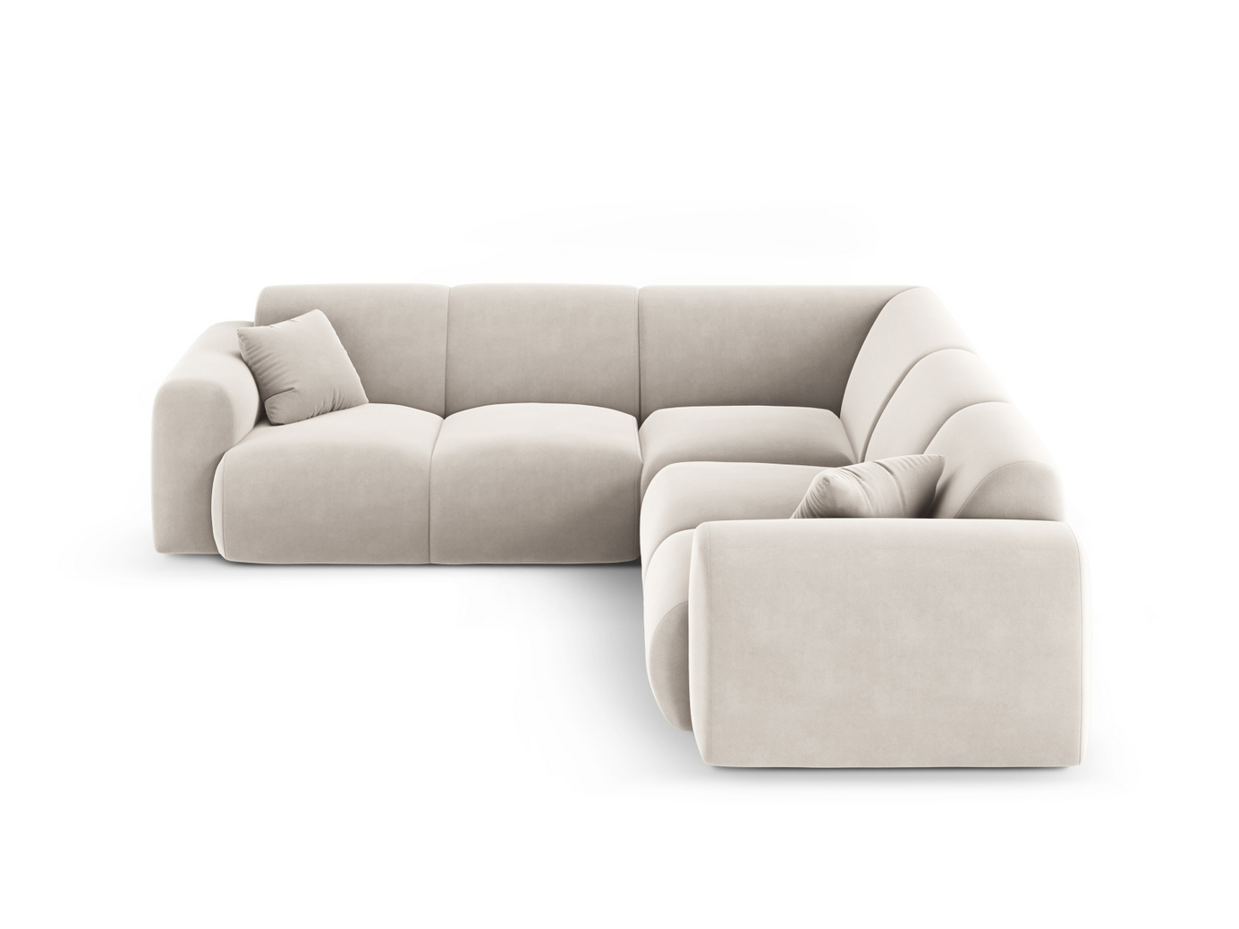 Cosmopolitan Design symmetrisk velourhjørnesofa, 