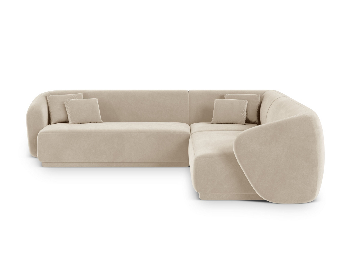 Cosmopolitan Design symmetrisk velourhjørnesofa, 