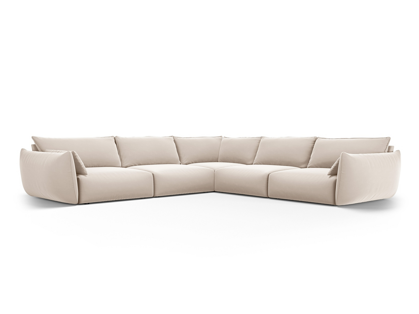 Cosmopolitan Design symmetrisk velourhjørnesofa, 