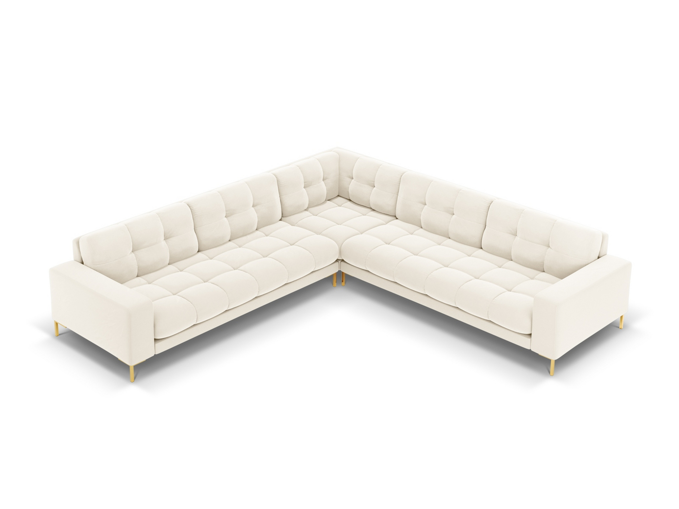 Cosmopolitan Design symmetrisk velourhjørnesofa, 