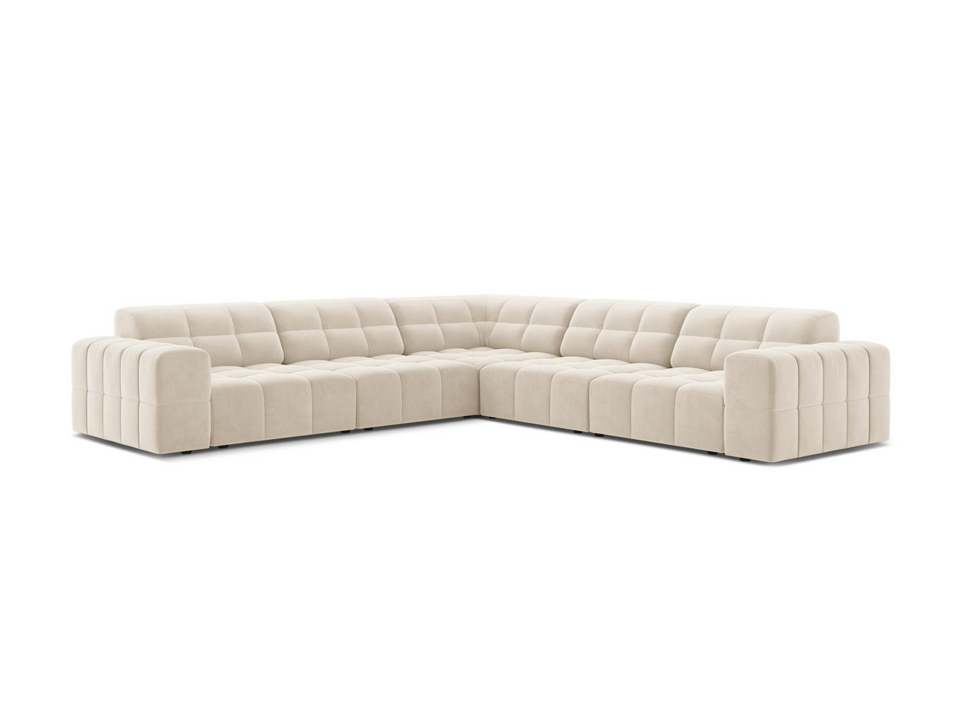 Cosmopolitan Design symmetrisk velourhjørnesofa, 