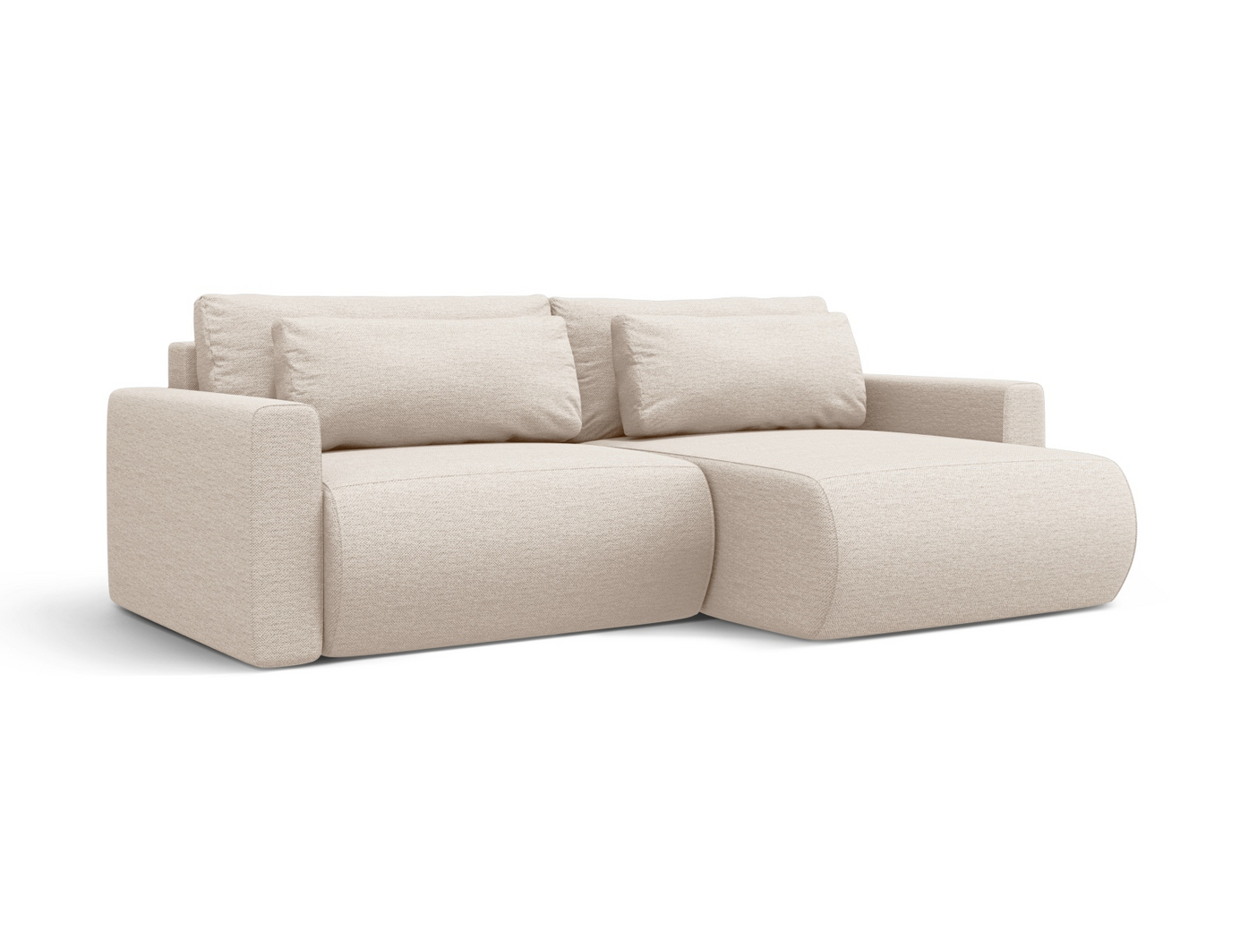 Cosmopolitan Design vendbar hjørnesovesofa med opbevaring, "Belfast", 3-personers, 240 × 149 × 84 cm, Heritage, sorte plastben