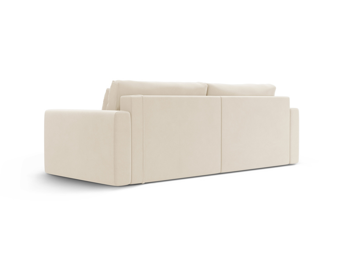 Cosmopolitan Design vendbar velourhjørnesovesofa med opbevaring, "Belfast", 3-personers, 240 × 149 × 84 cm, Magic Velvet, sorte plastben