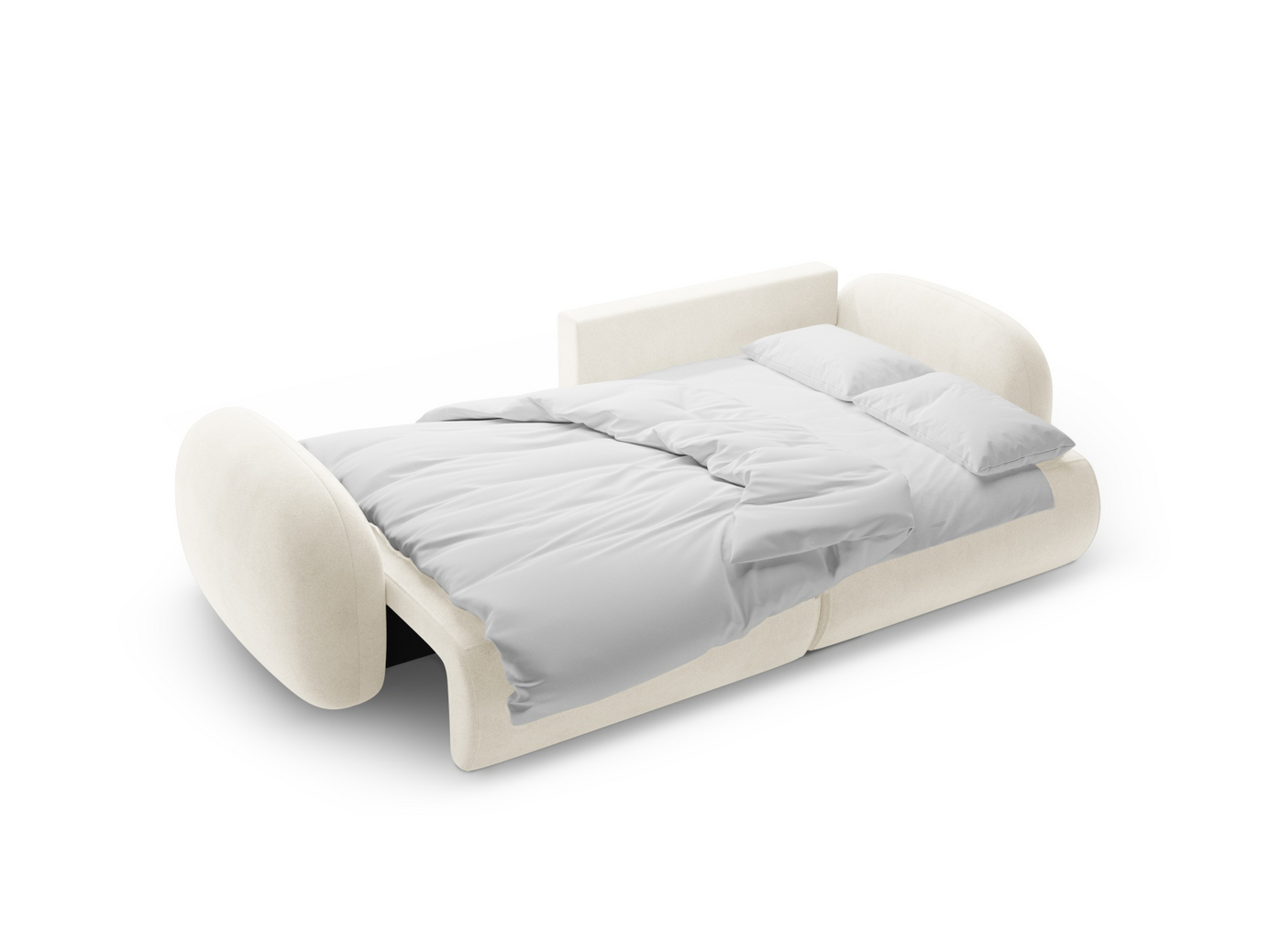 Cosmopolitan Design vendbar velourhjørnesovesofa med opbevaring, "Tonale", 4-personers, 262 × 149 × 88 cm, Magic Velvet, sorte plastben