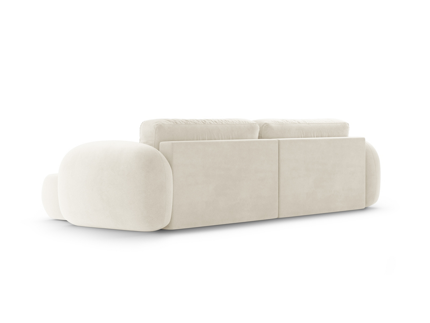 Cosmopolitan Design vendbar velourhjørnesovesofa med opbevaring, "Tonale", 4-personers, 262 × 149 × 88 cm, Magic Velvet, sorte plastben
