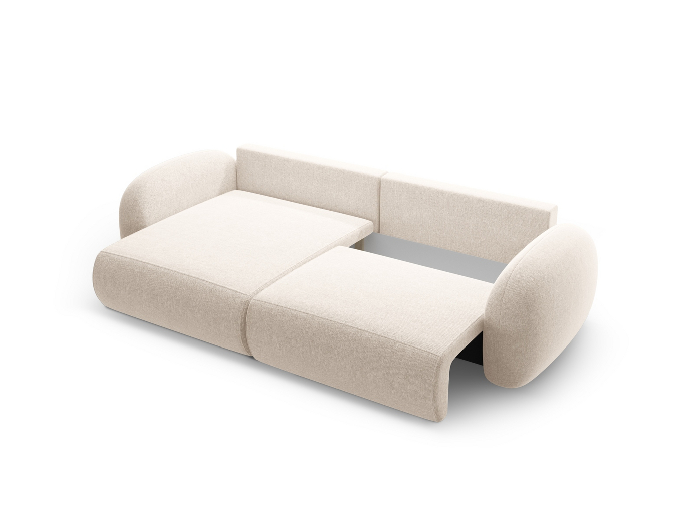 Cosmopolitan Design vendbar hjørnesovesofa med opbevaring, "Tonale", 4-personers, 262 × 149 × 88 cm, Eden 10, sorte plastben