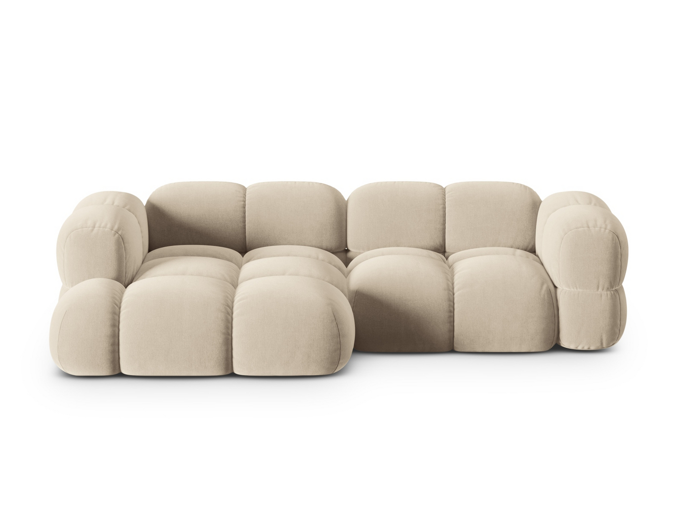 Cosmopolitan Design venstrevendt velourhjørnesofa, 